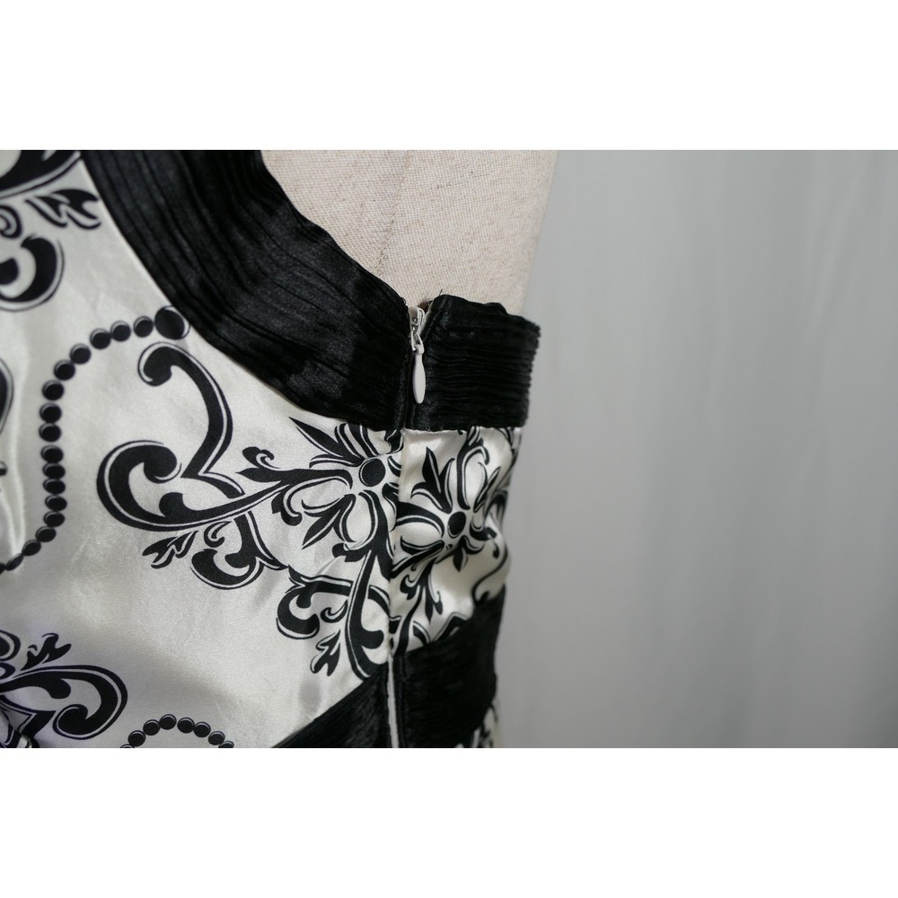 White House Black Market Y2K Silk Halter Top Size 4 Boning Bow Resort Cruise - Picture 3 of 10
